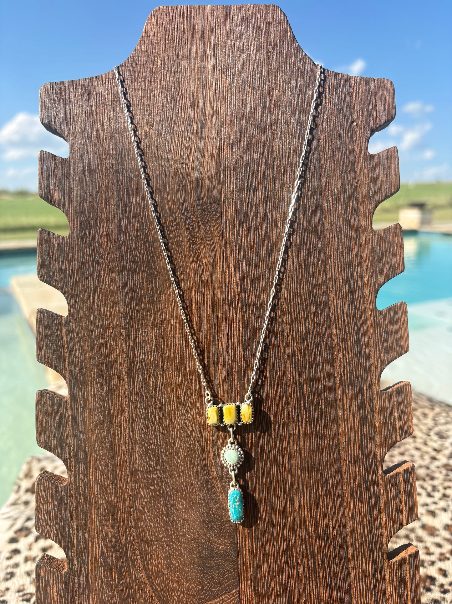 Premium Mix Stone Lariat Necklace