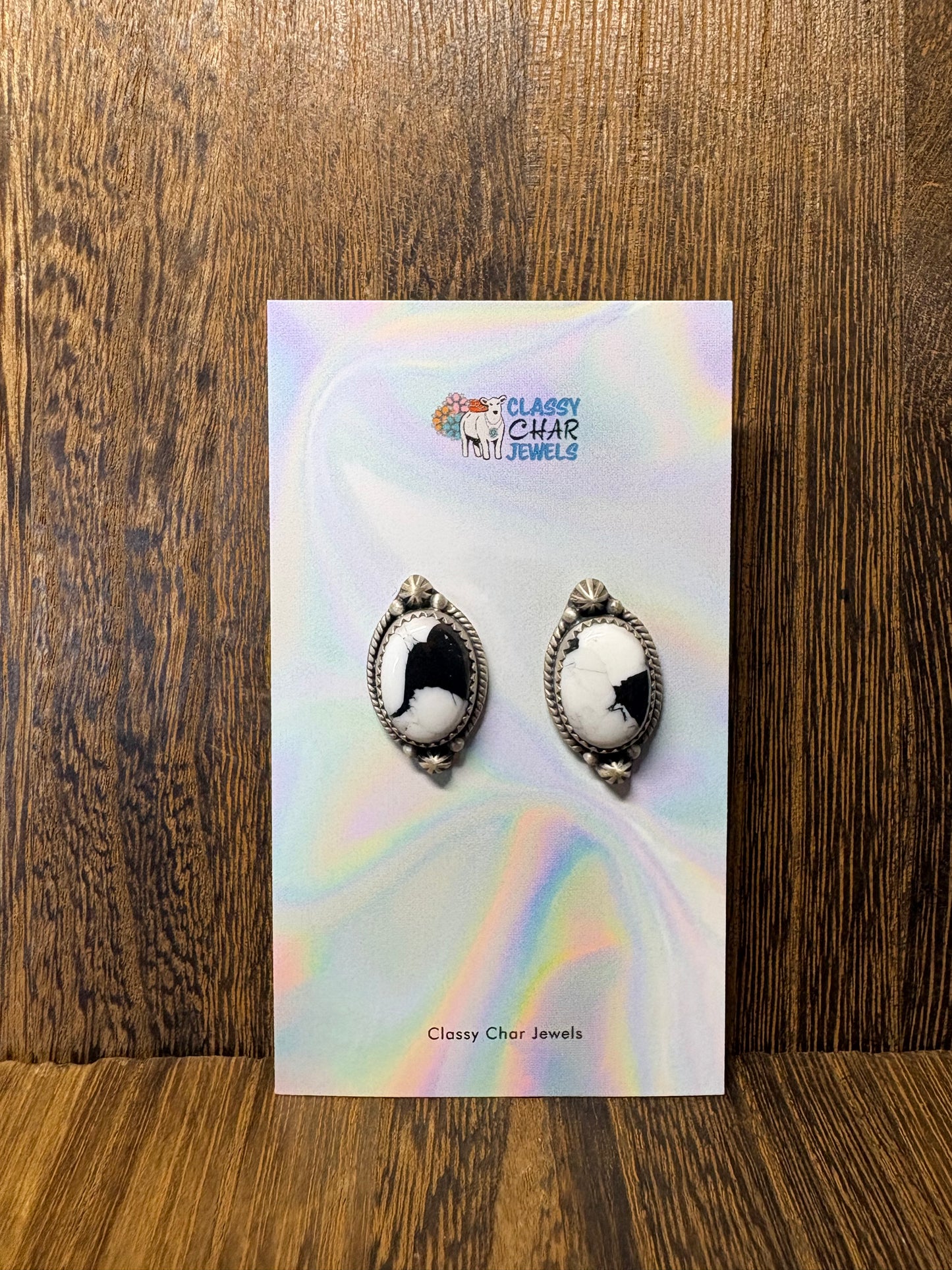 White Buffalo Large Everyday Studs
