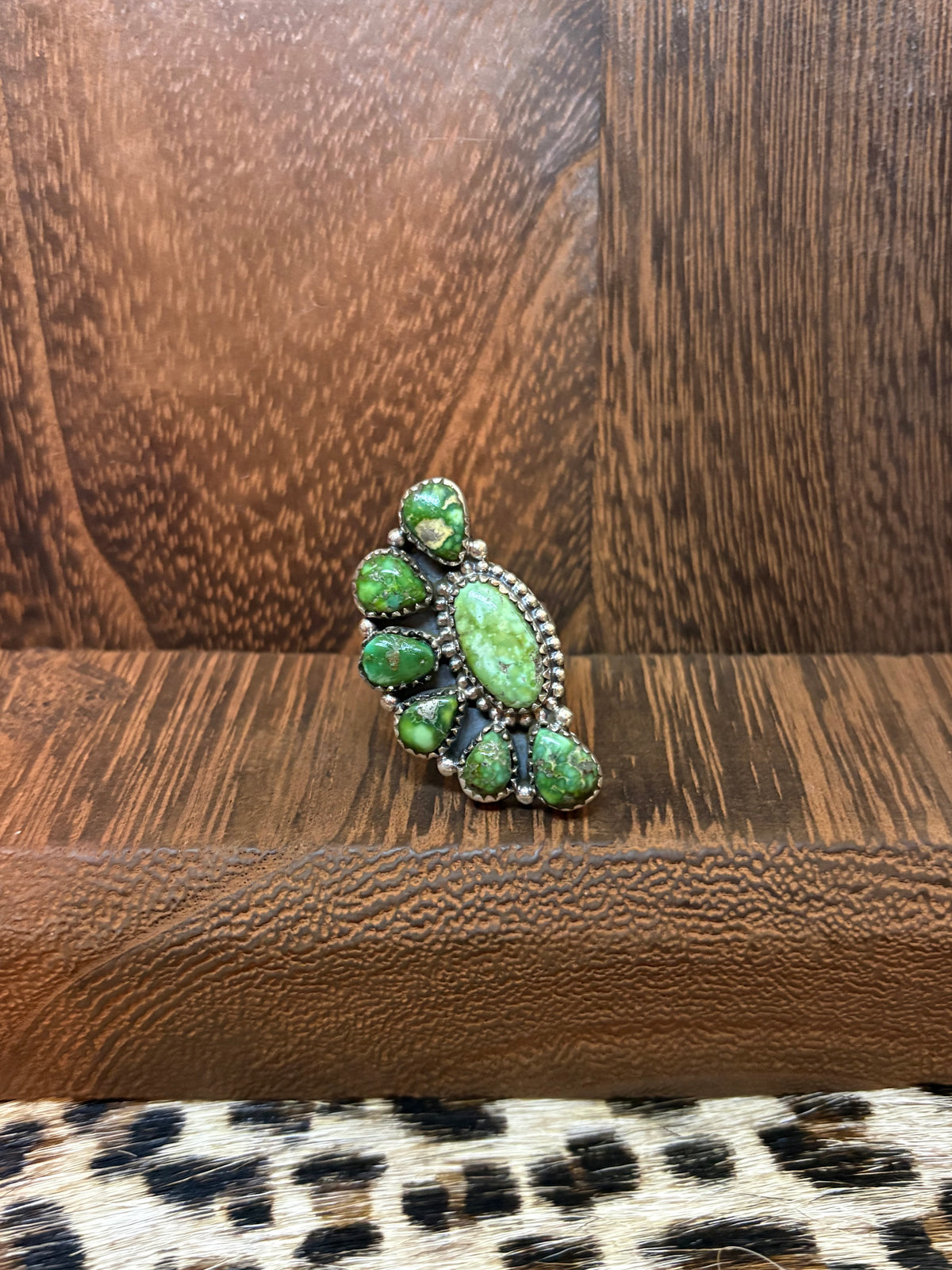 Large Sonoran Gold Half Cluster Ring