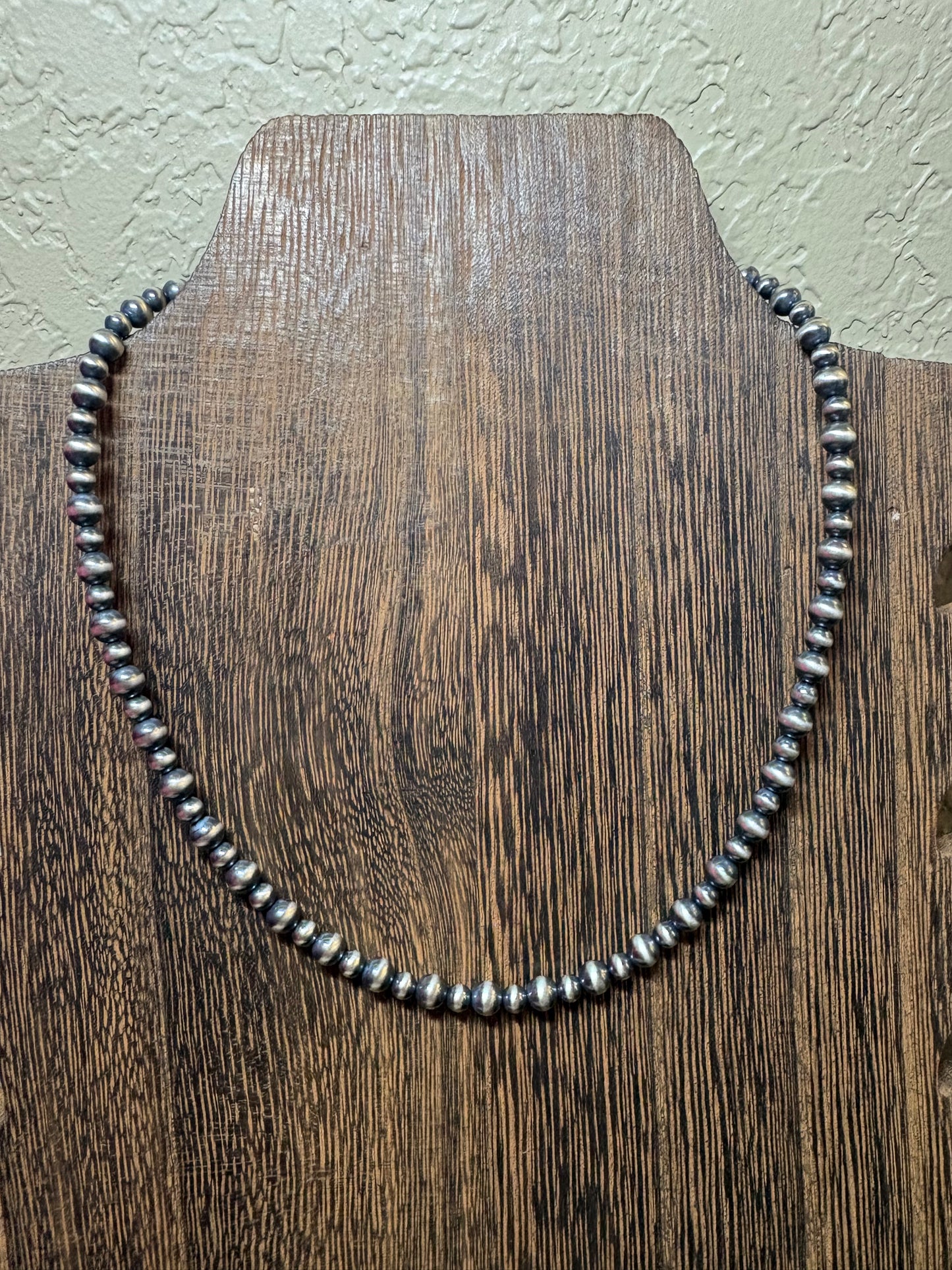 14” + 2” 4 & 5mm Alternating Sterling Pearls