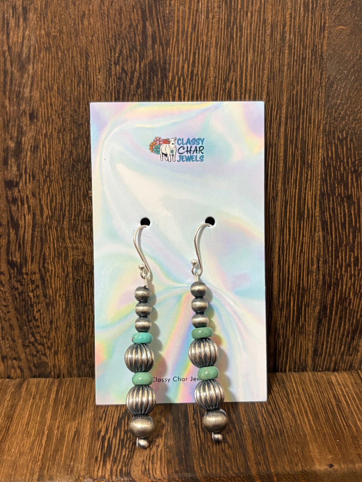 Pearl and Turquoise Dangle Earrings