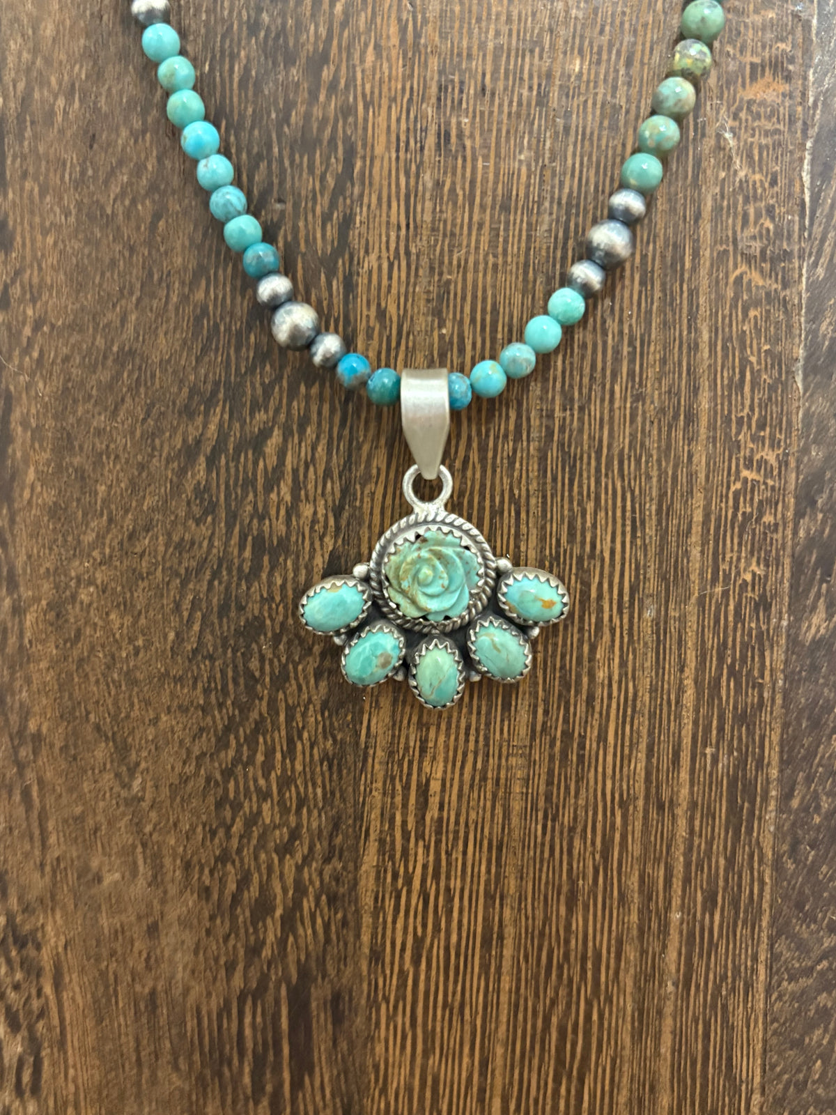 Kingman Rose Half Cluster Pendant