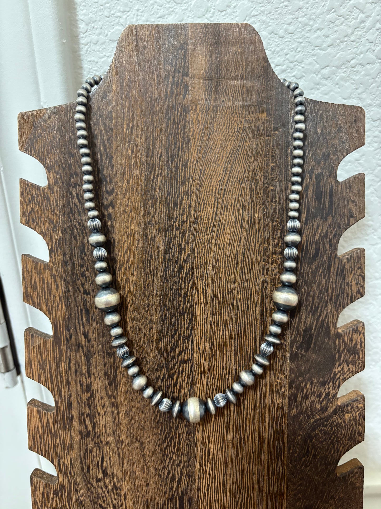 18” + 2” Graduated Sterling Pearls and Melons