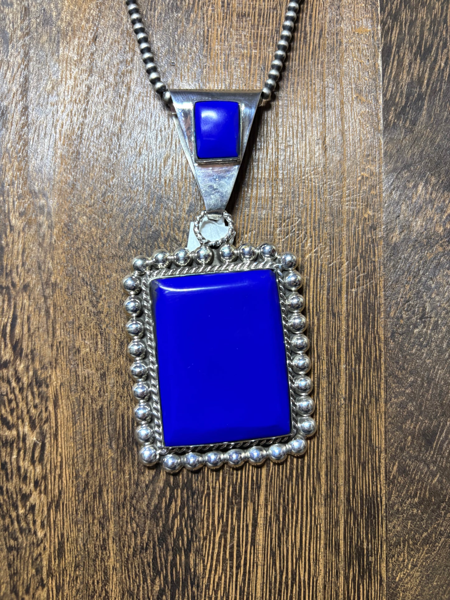 HUGE Blue Lapis Square Pendant