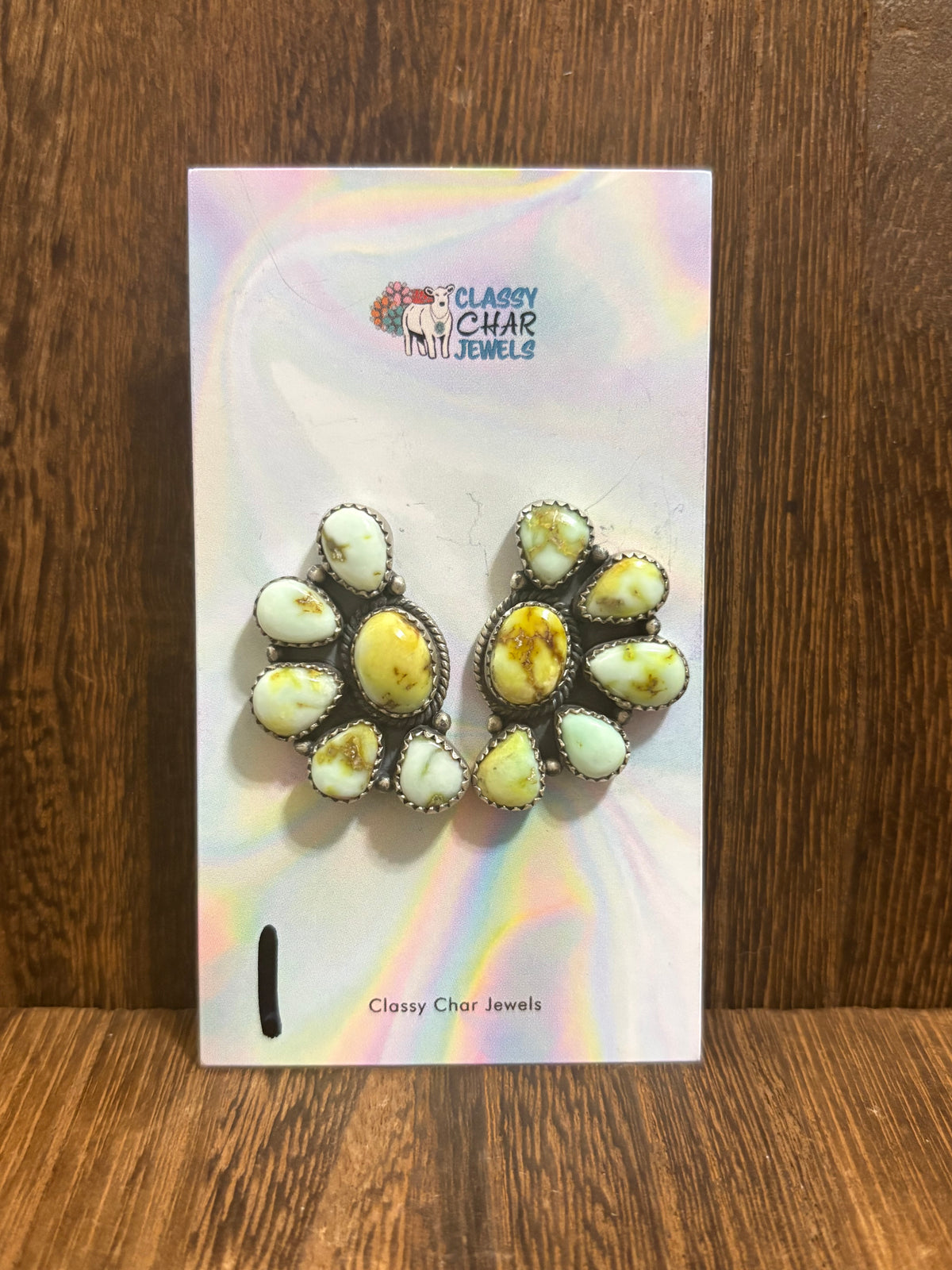 XL Palomino Half Cluster Earrings