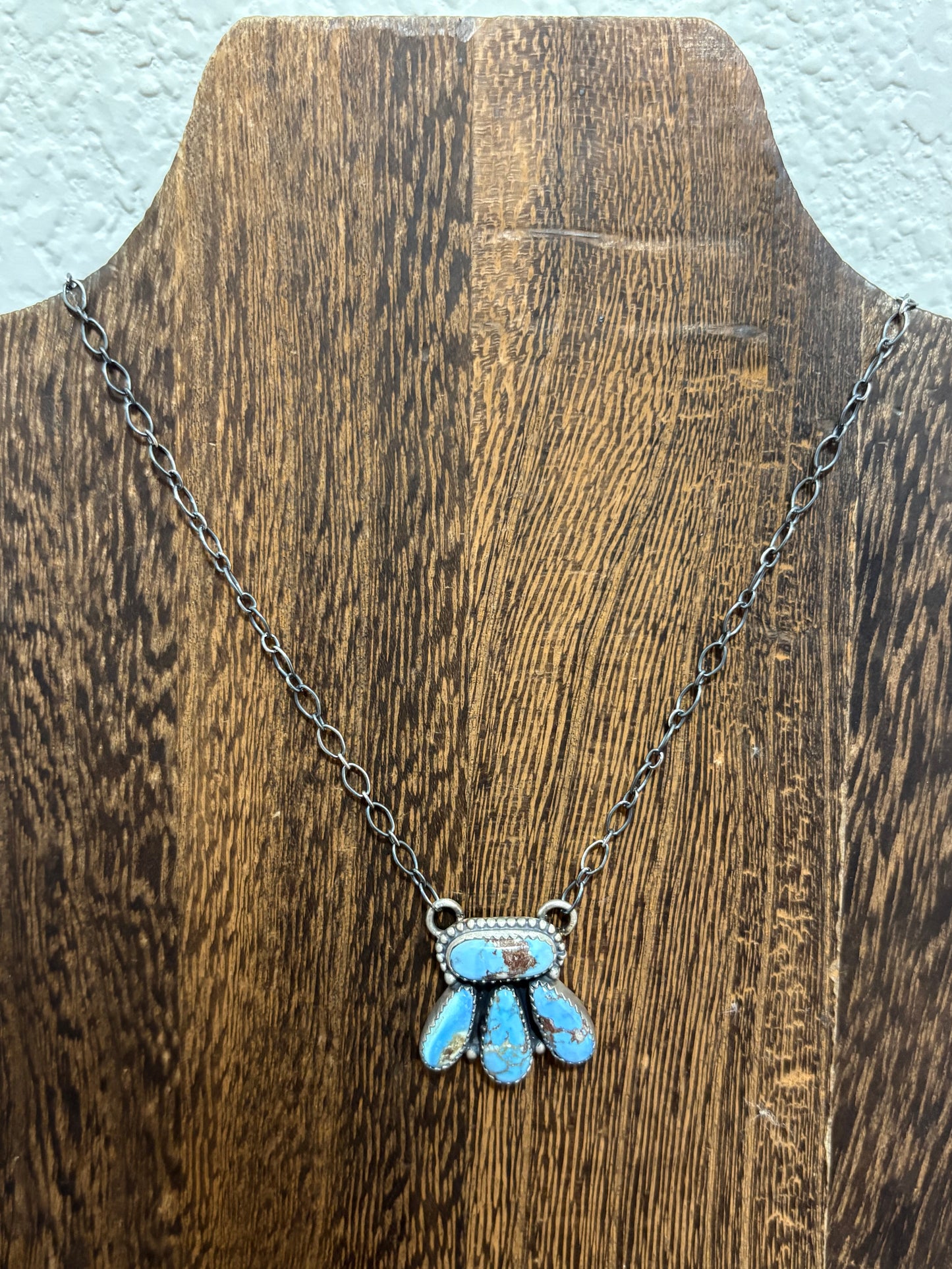 Golden Hills 4 Stone Cluster Necklace