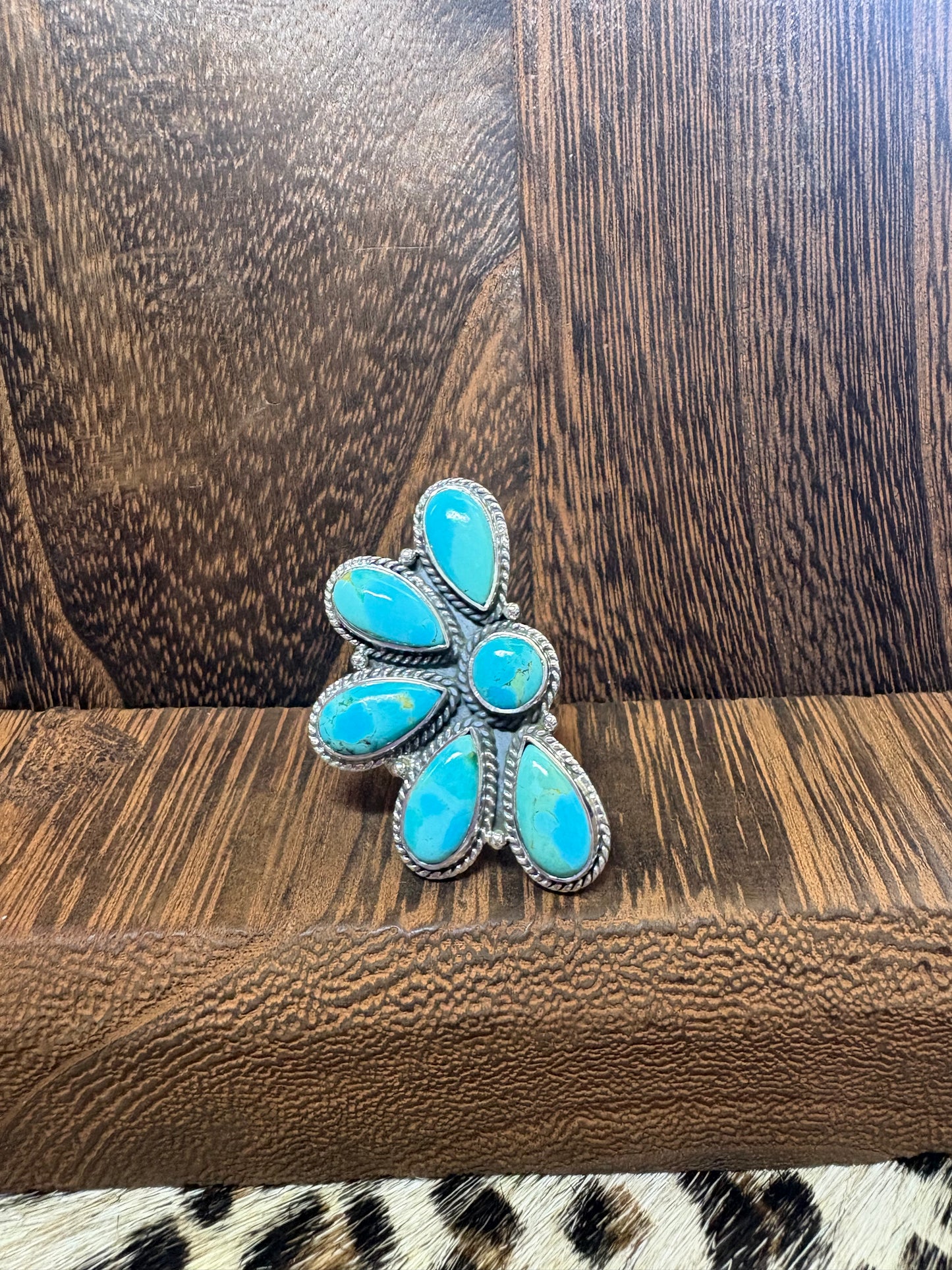 XL Kingman Half Cluster Ring