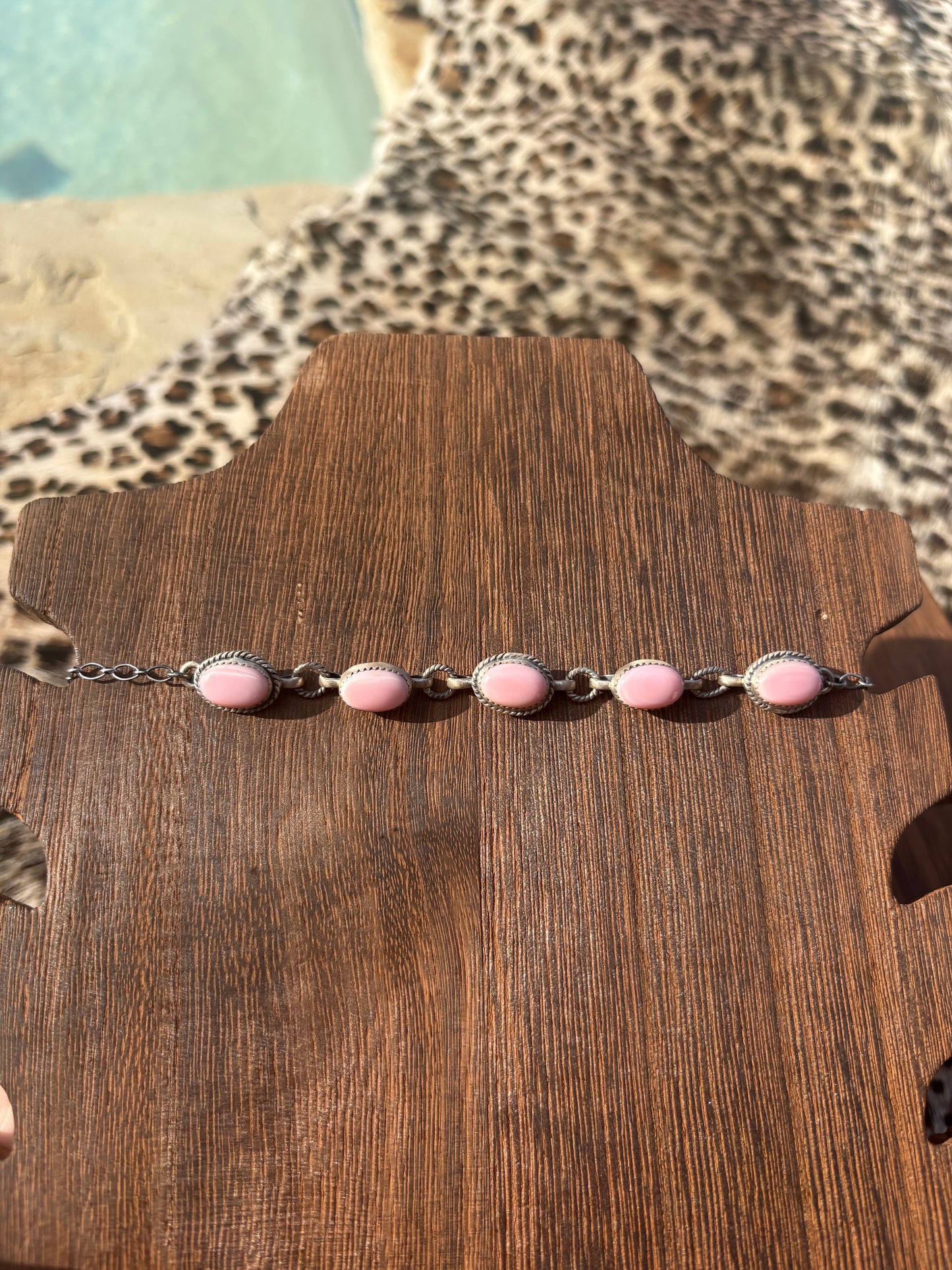 Pink Conch 5 Stone Choker Necklace
