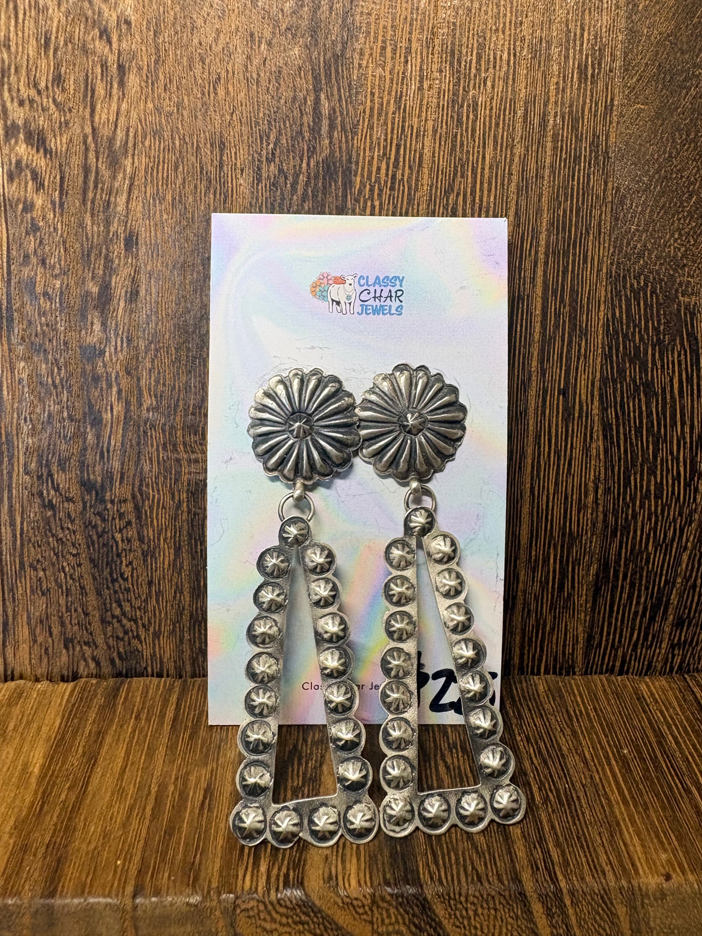 Navajo Handmade Concho Dangle Studs