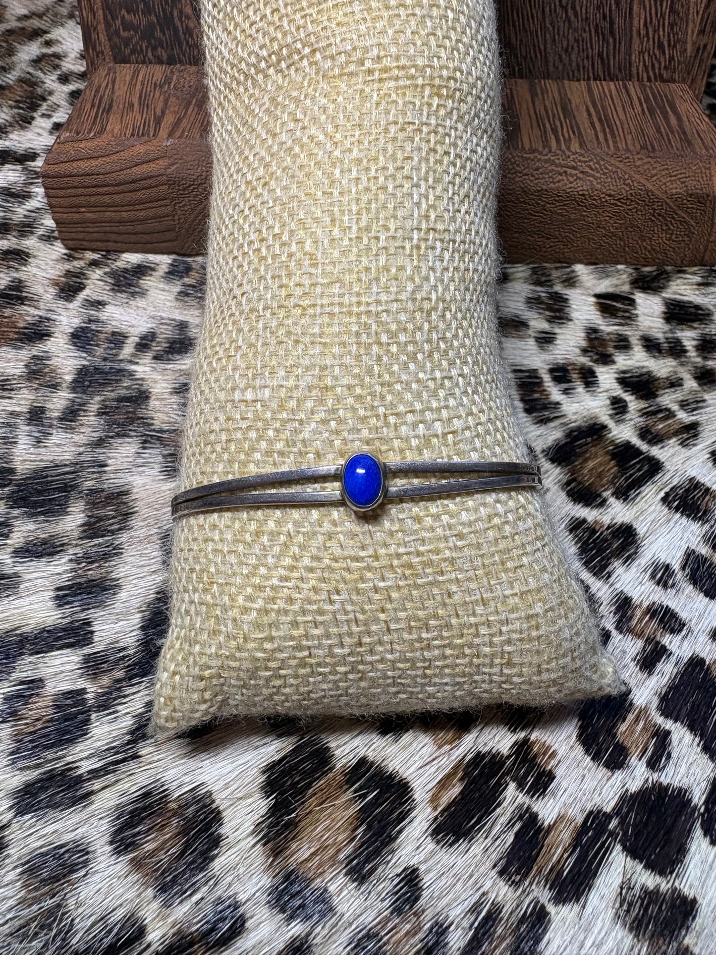 Vintage Blue Lapis Stacker Cuff