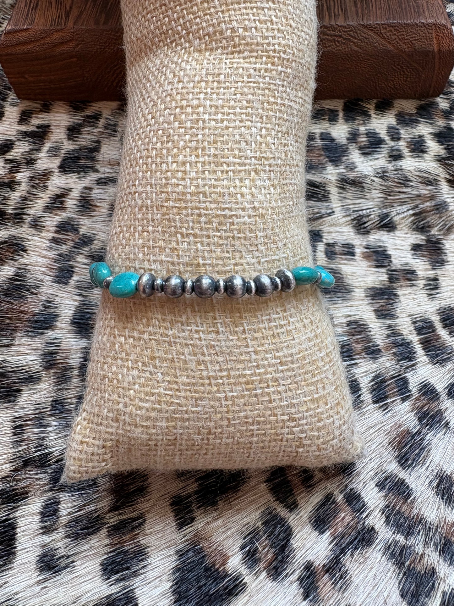 Mix Pearl & Turquoise Stretch Bracelet