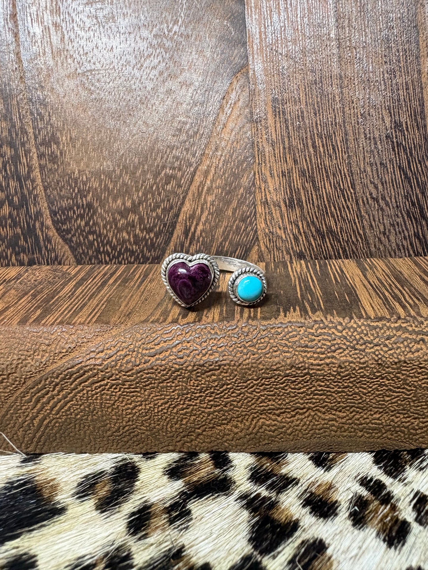 Purple Spiny & Kingman Floater Ring