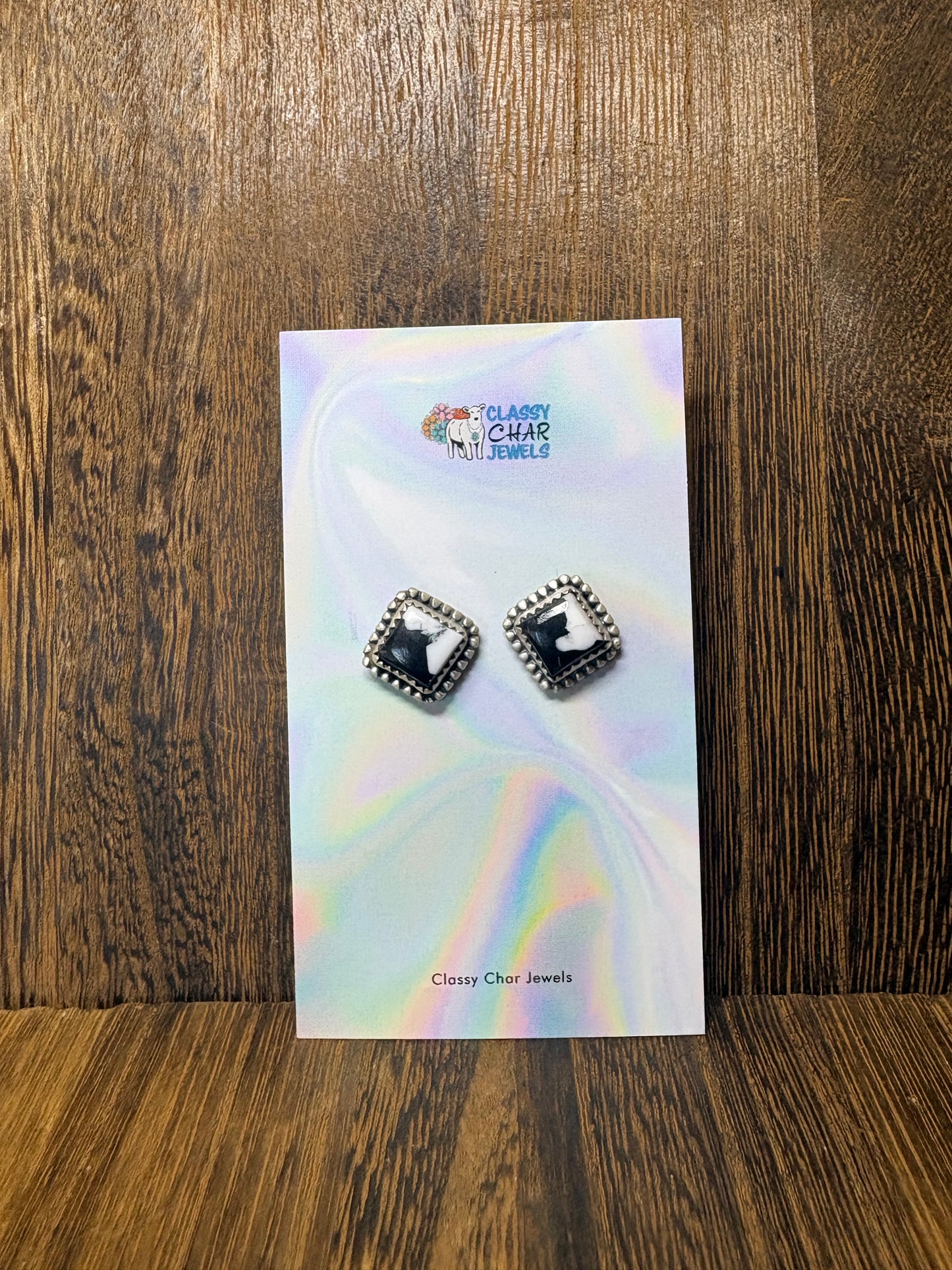 White Buffalo Diamond Studs #2