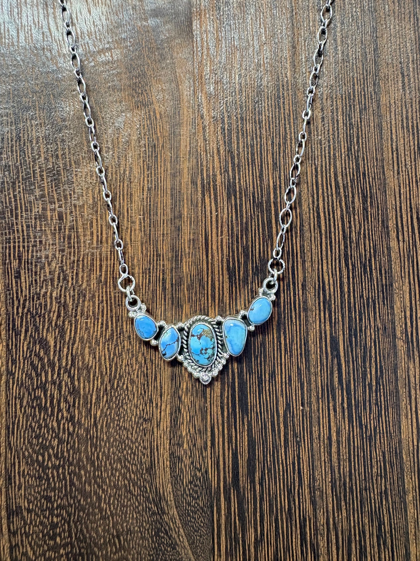 Golden Hills 5 Stone Bar Necklace #5