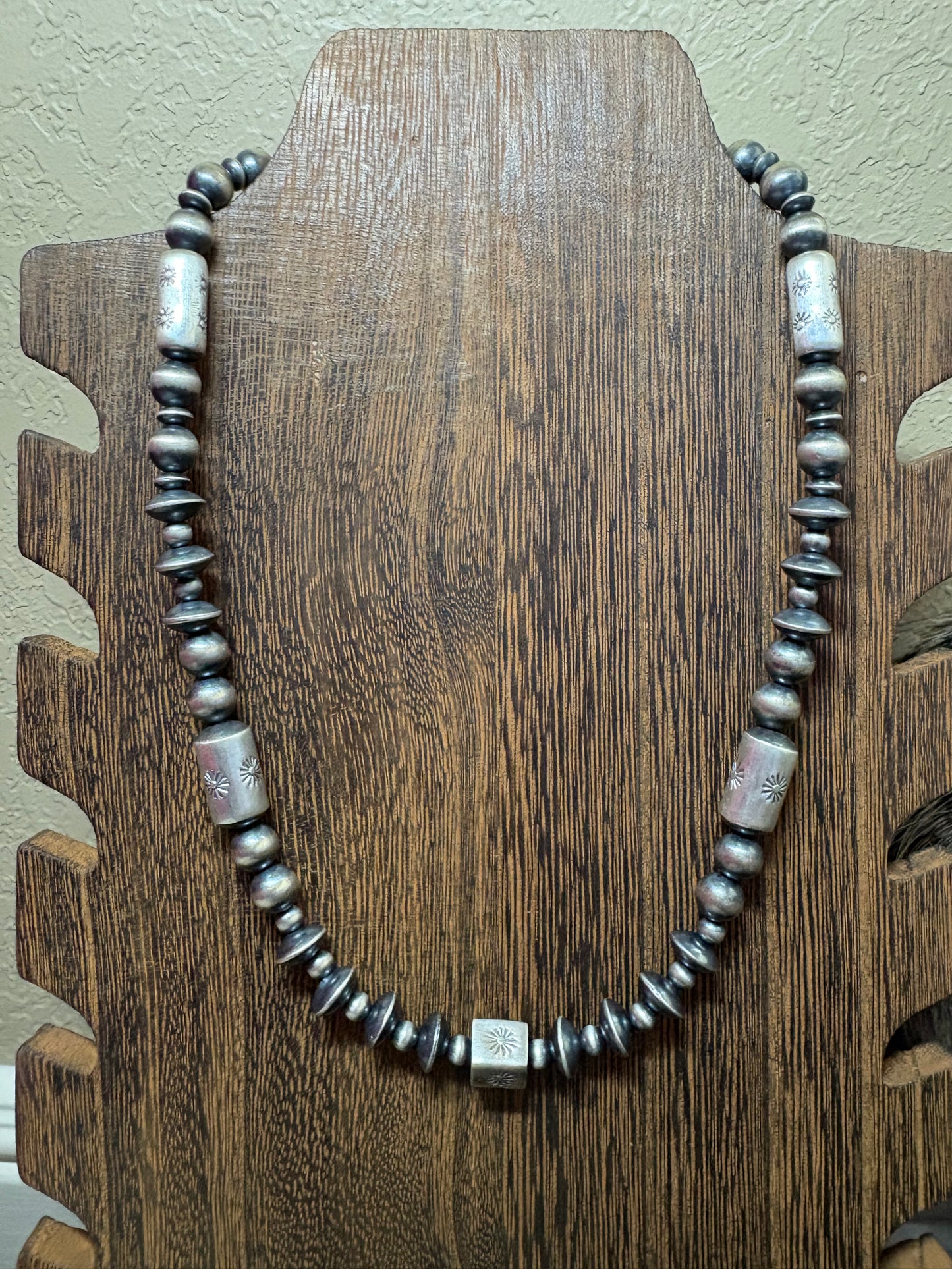 18”’+ 2” CHUNKY Sterling Barrel Bead & Mix Pearls