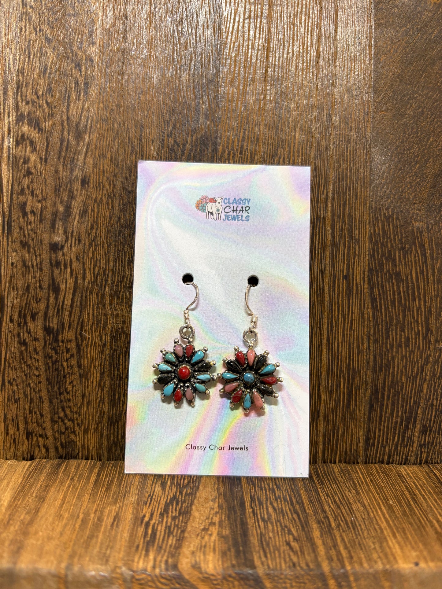 Vintage Multi Stone Cluster Dangles