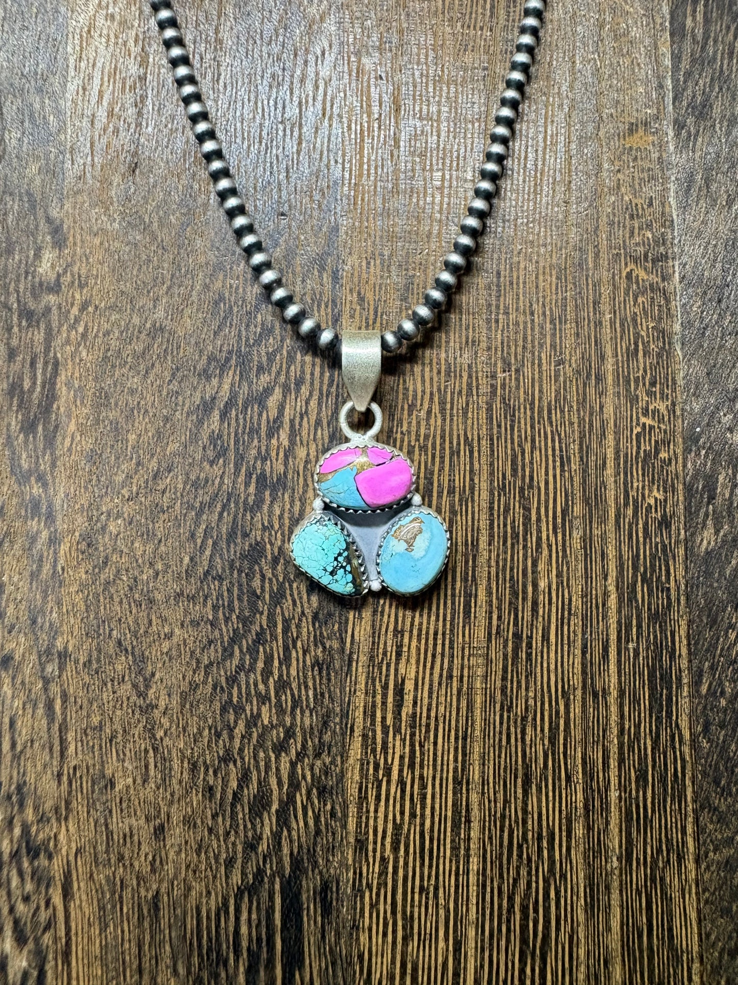 Mix Stone Cluster Pendant