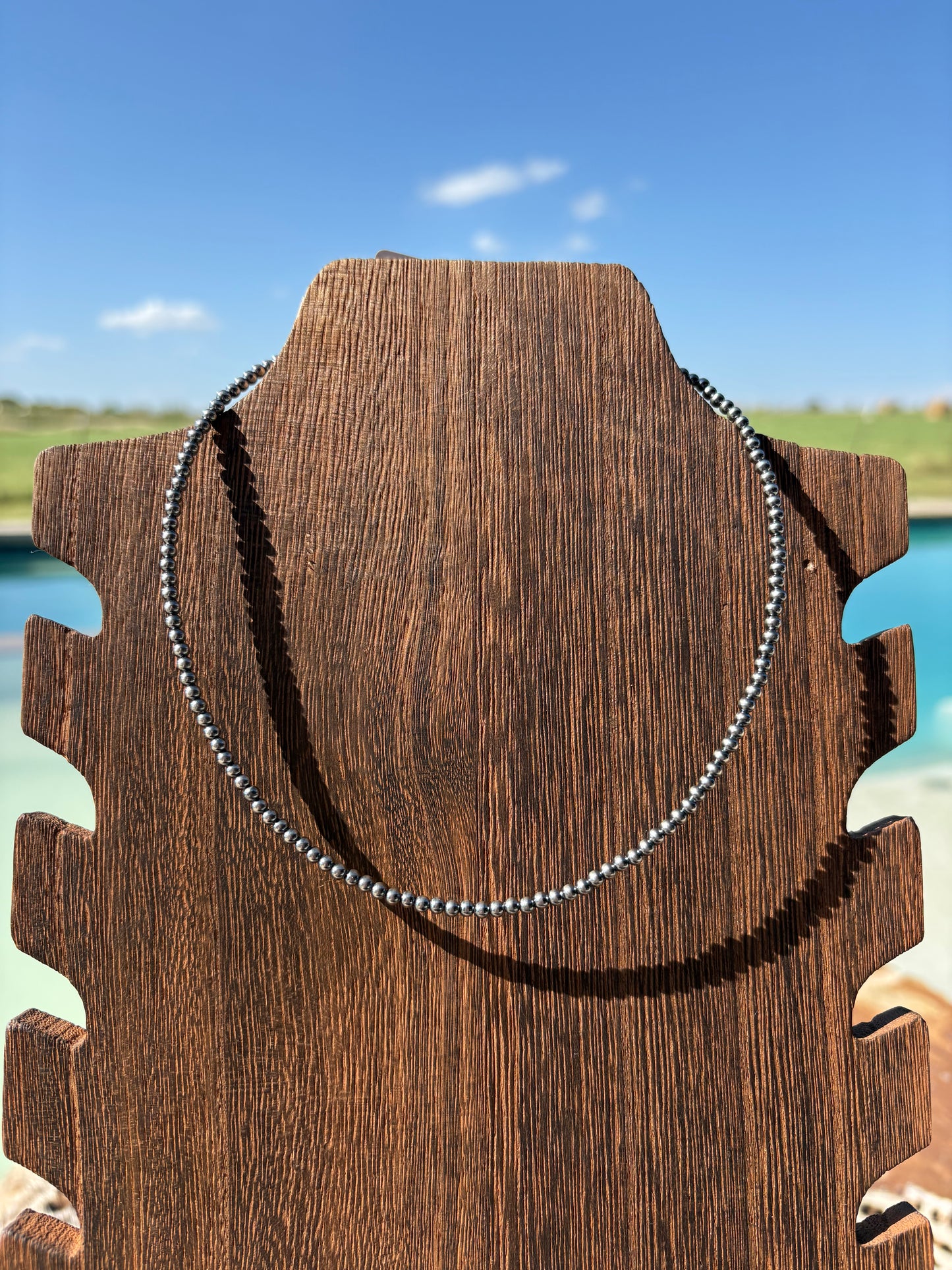 14” + 2” 3mm Sterling Pearls