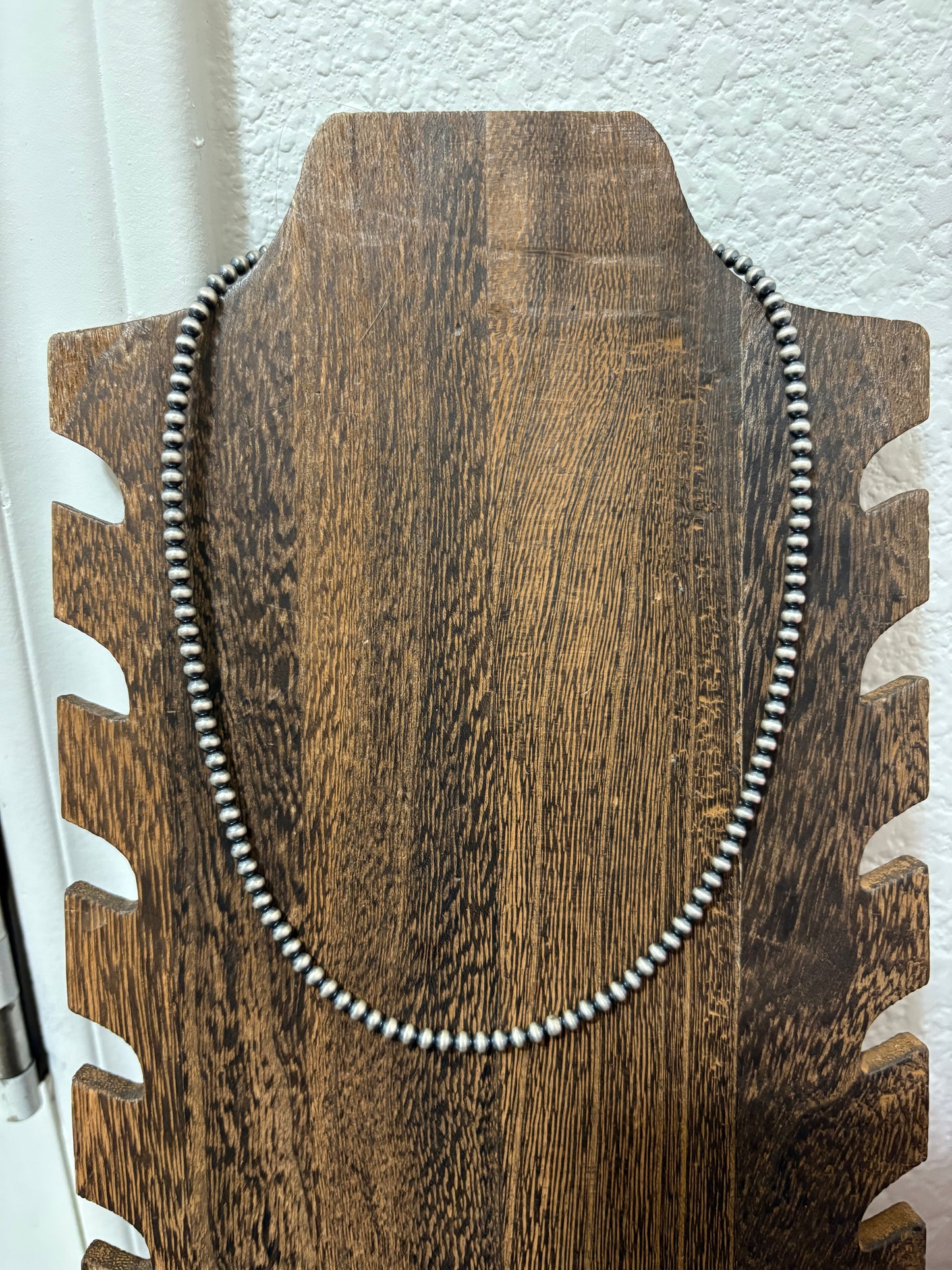 18” + 2” 4mm Sterling Silver Pearls