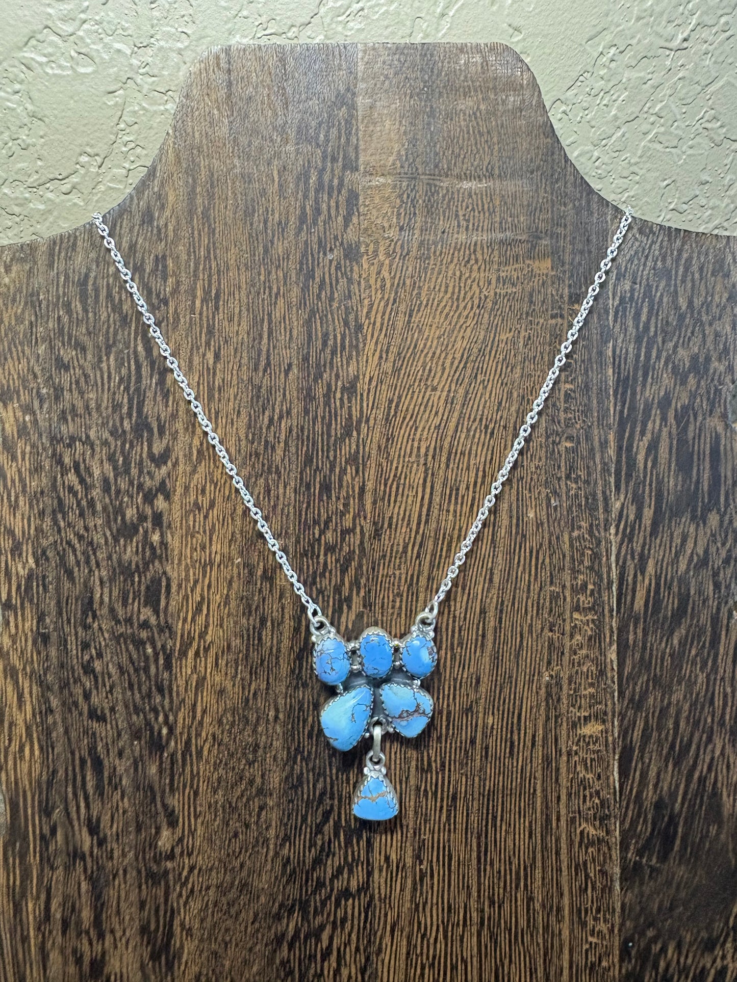 Golden Hills 5 Stone Cluster Bar Necklace