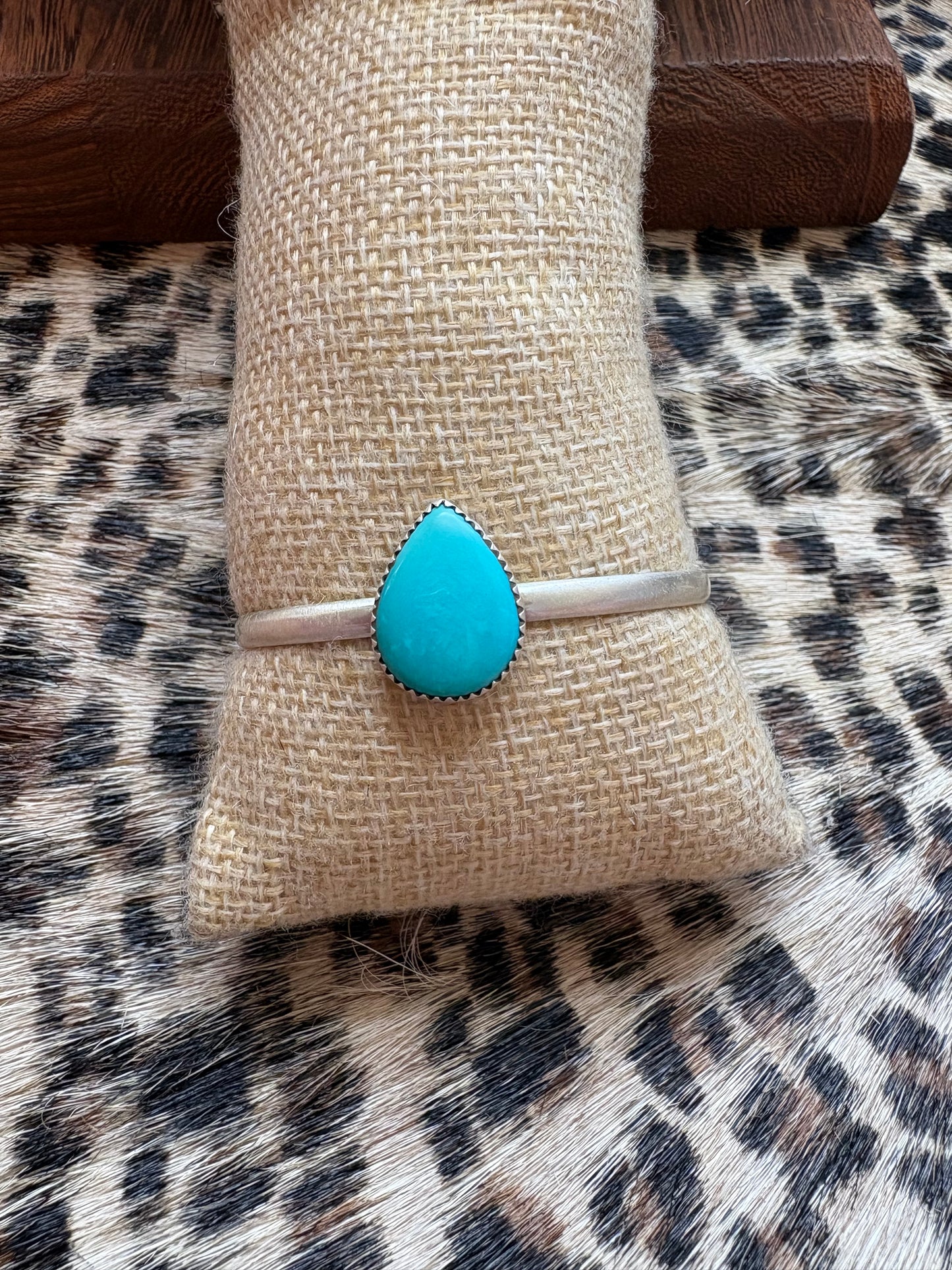 Large Kingman Teardrop Cuff