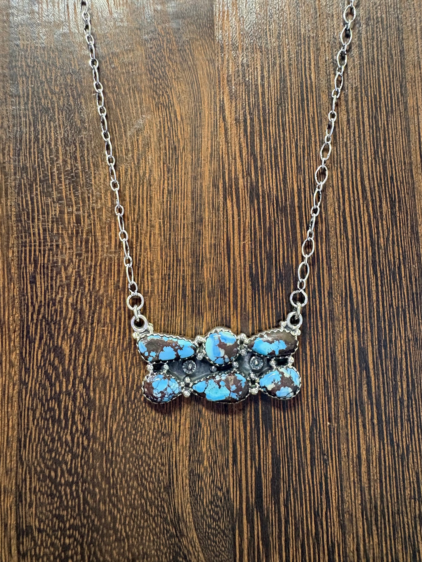 Golden Hills 6 Stone Bar Necklace #1