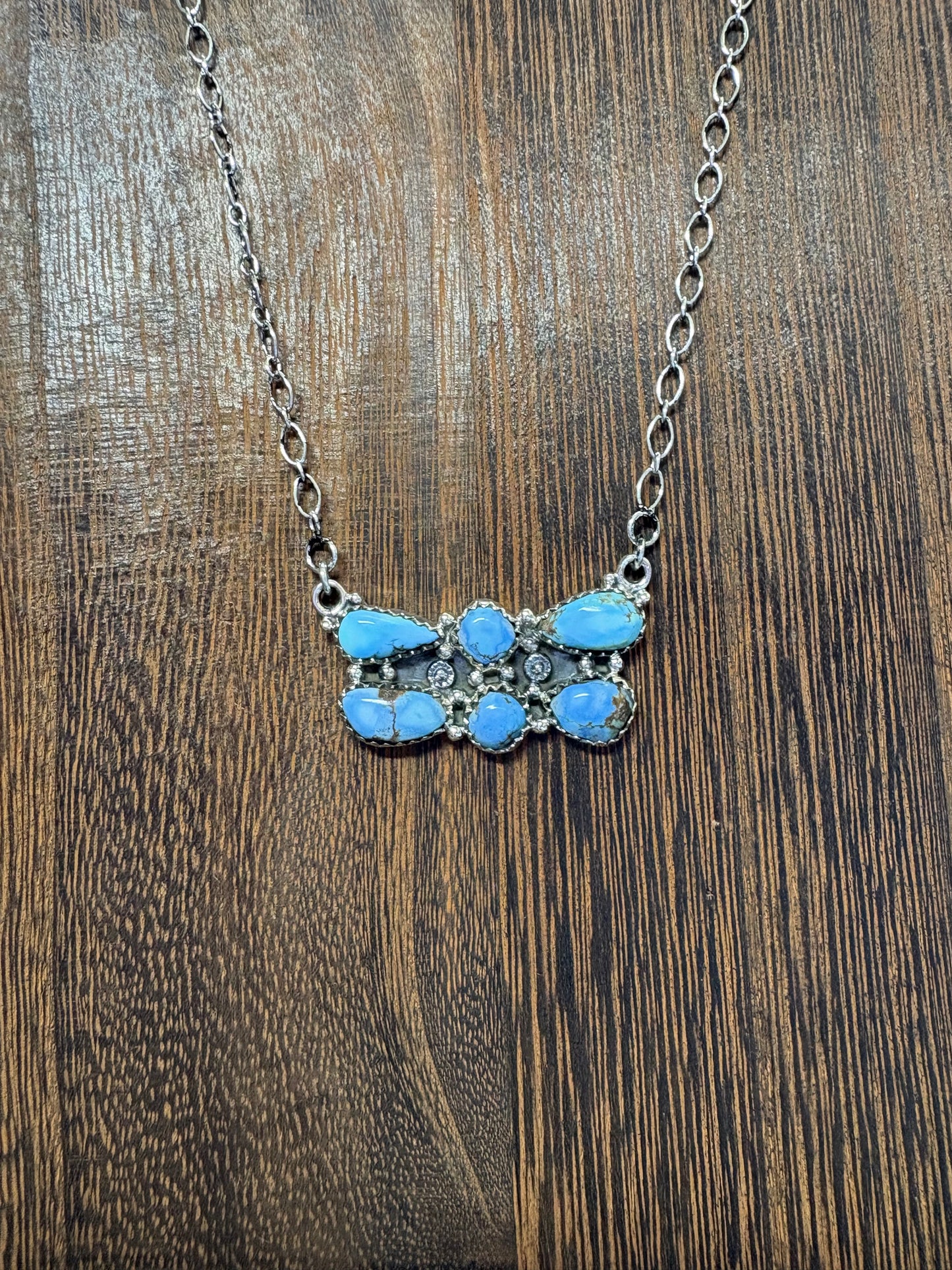 Golden Hills 6 Stone Bar Necklace #3