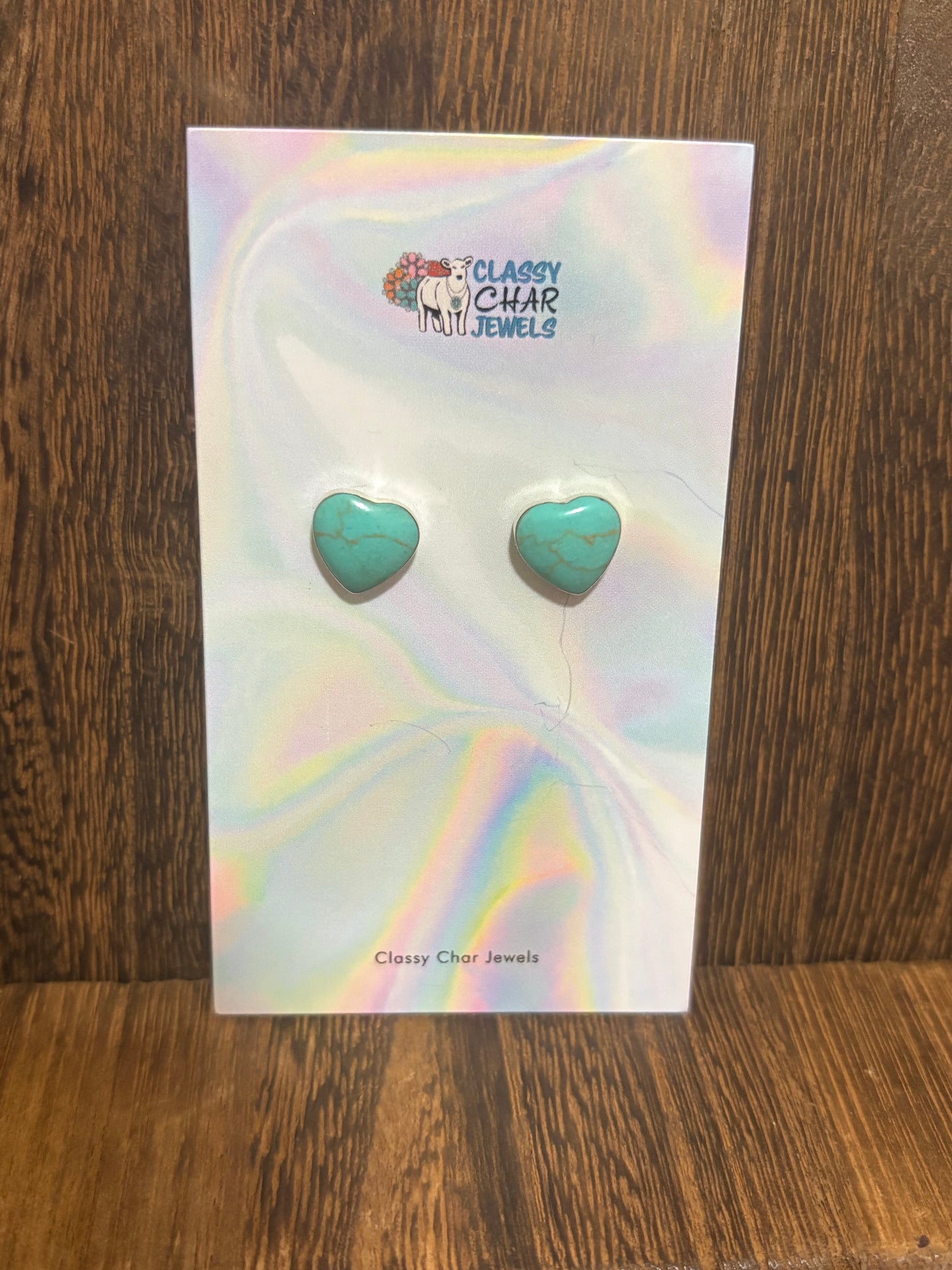 Kingman Heart Studs