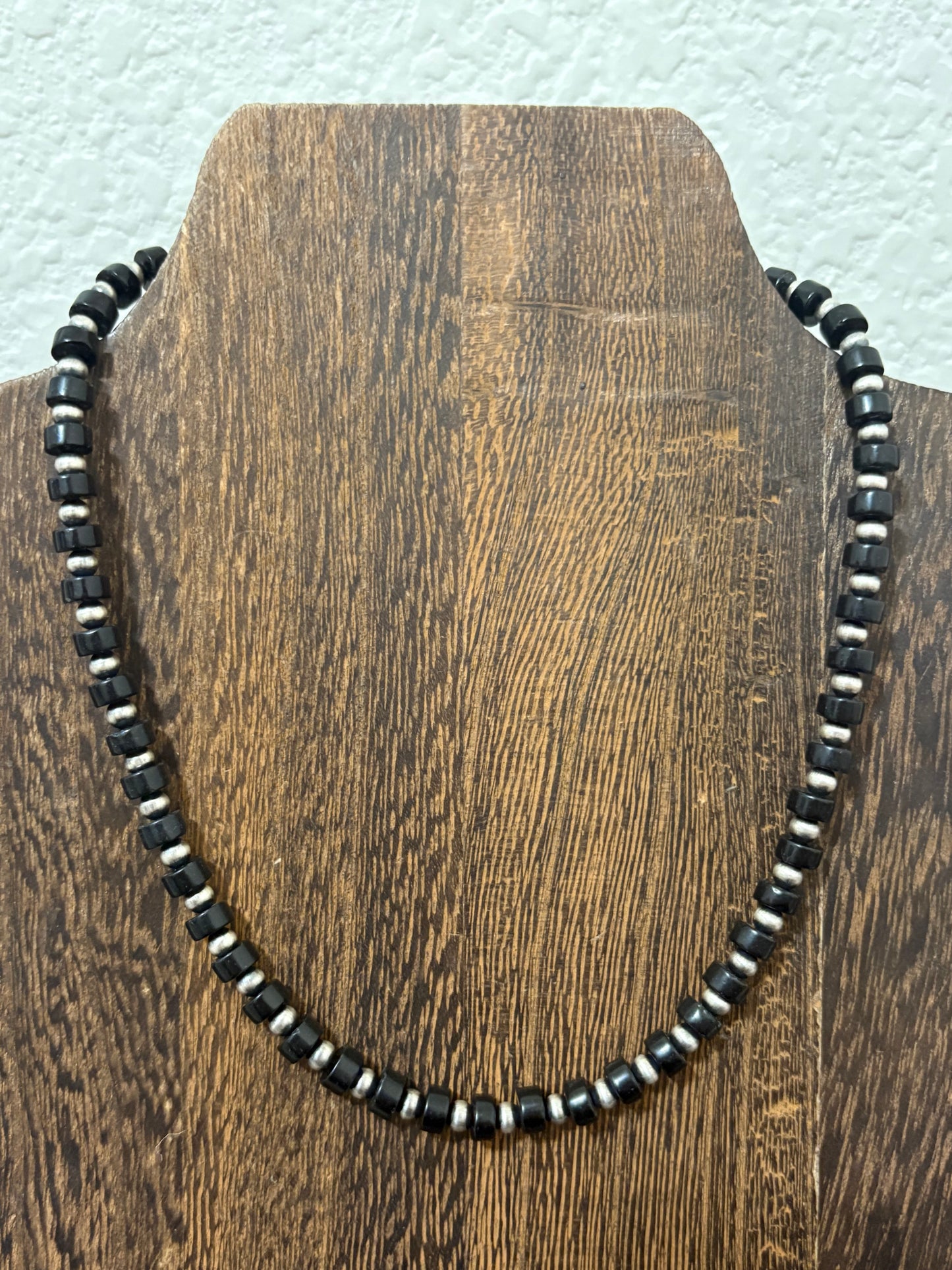 15” Onyx Heishi and 4mm