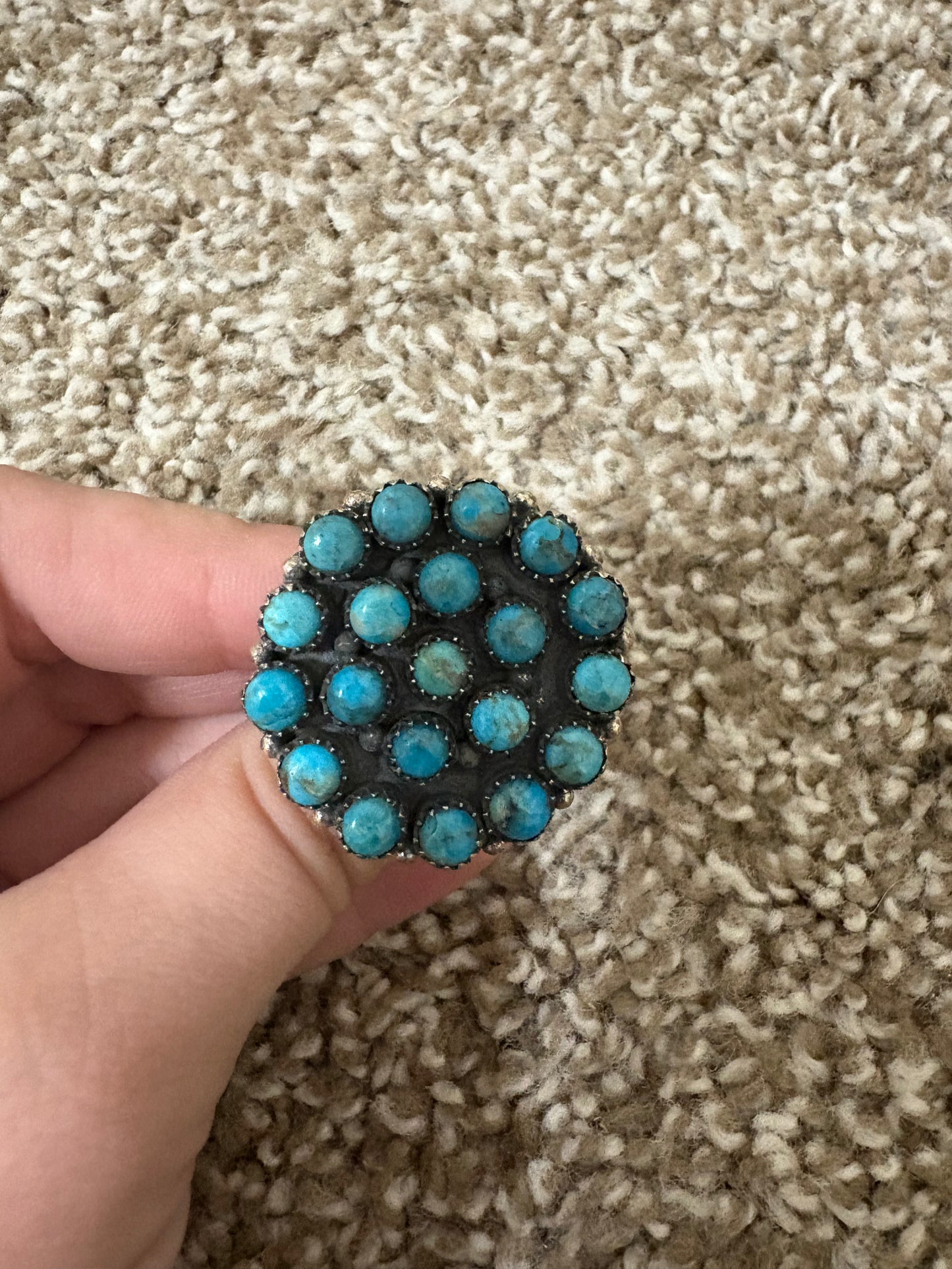 Hada Statement Kingman Cluster Ring