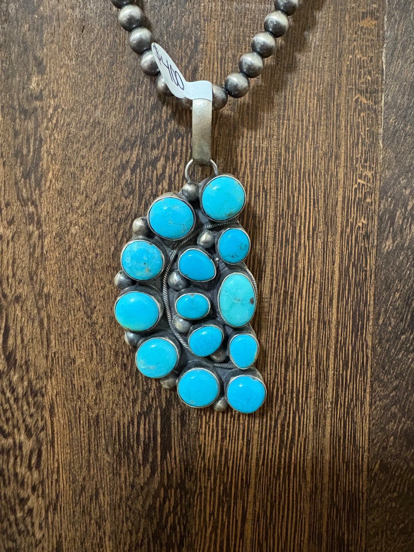 Navajo Handmade Half Cluster Statement Pendant
