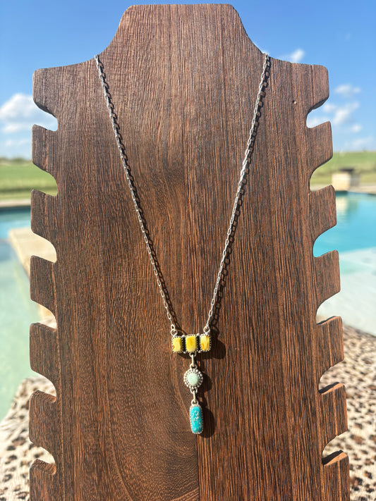 Premium Mix Stone Lariat Necklace