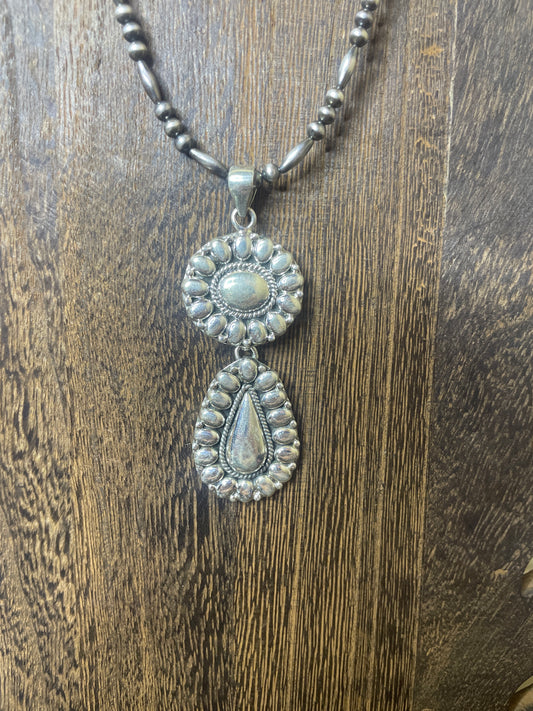 Hada Double Flower Pendant