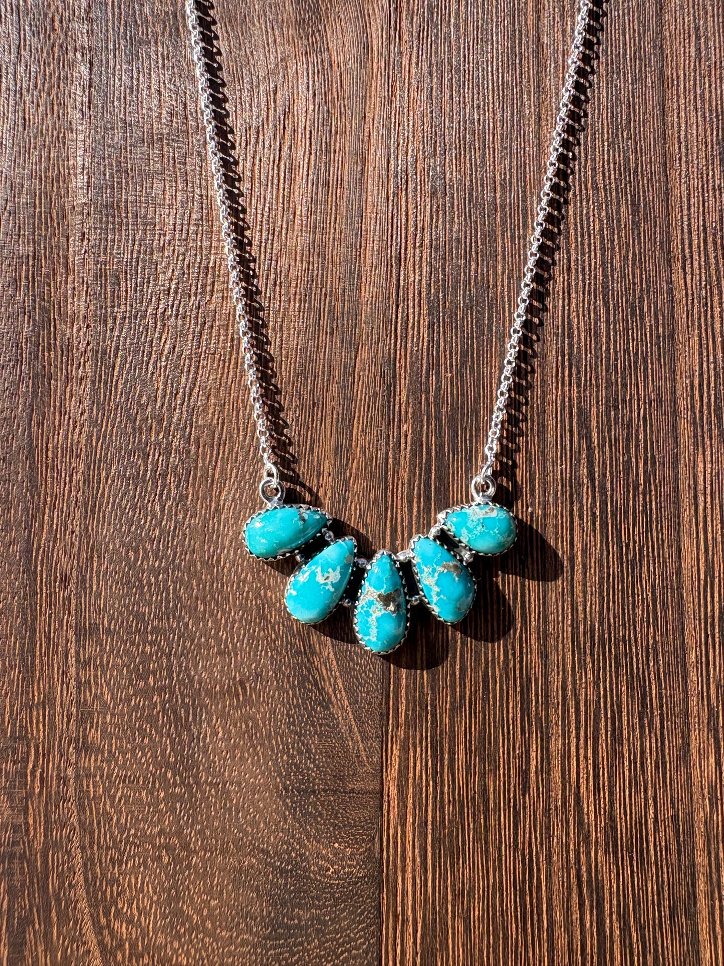White Water 5 Stone Bar Necklace #2