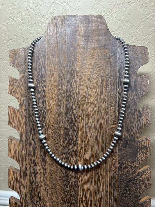 18” + 2” 5-8mm Graduated Sterling Pearls