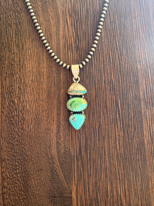 Mix Stone 3 Stone Pendant