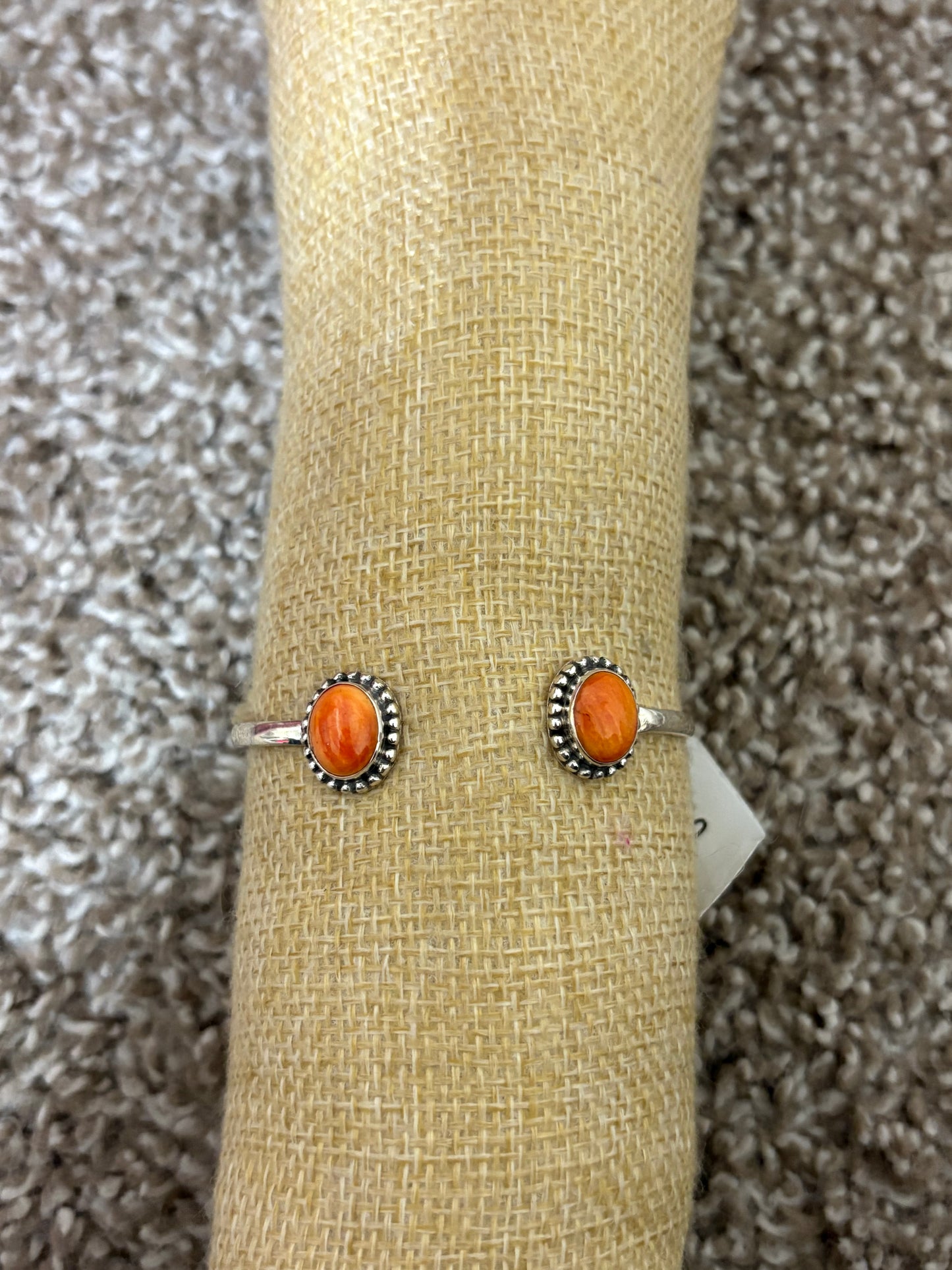 Orange Spiny 2 Stone Cuff