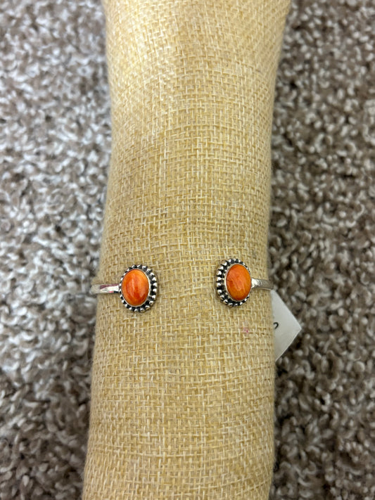 Orange Spiny 2 Stone Cuff