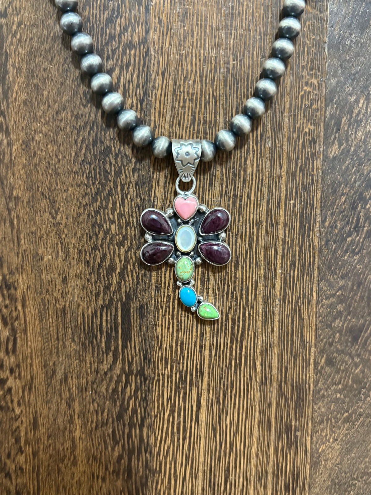 Mix Stone Dragonfly Pendant