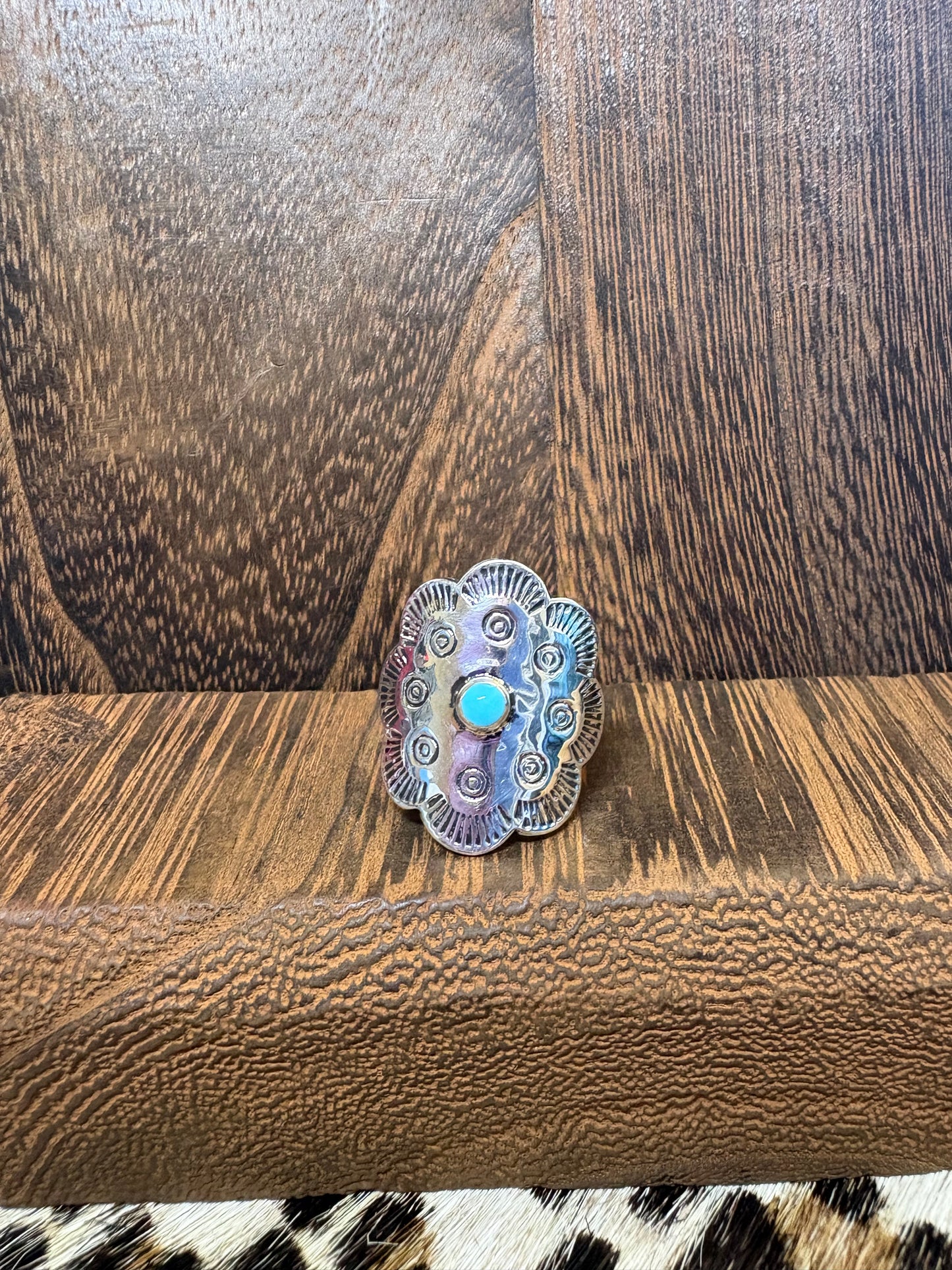 Kingman Single Stone Concho Ring
