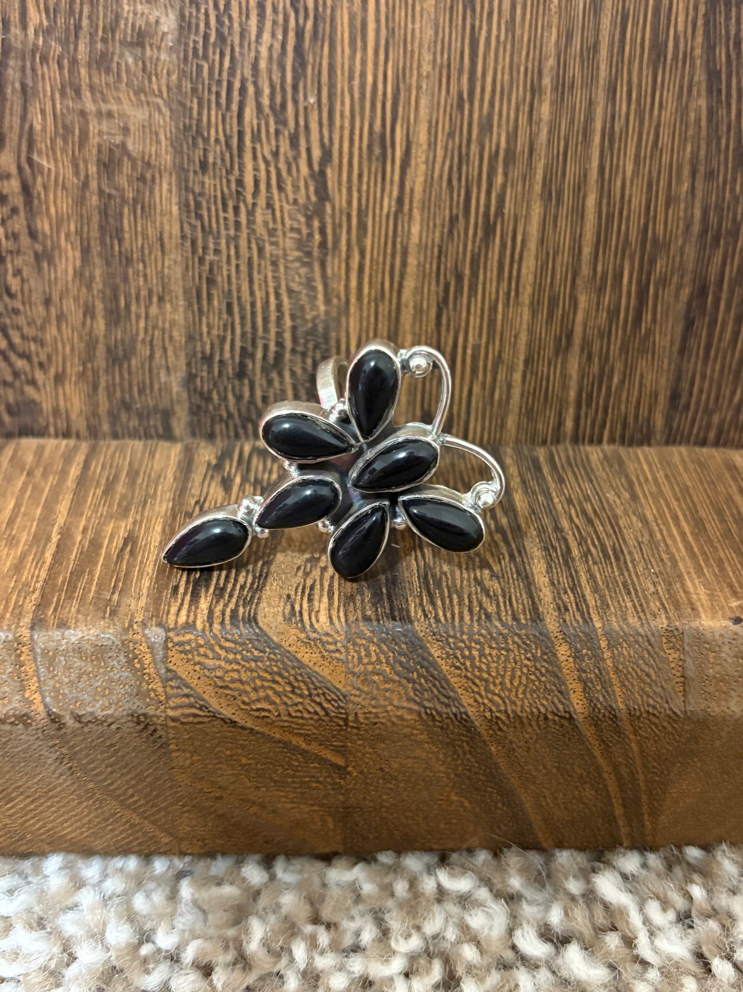 Black Onyx Dragonfly Ring