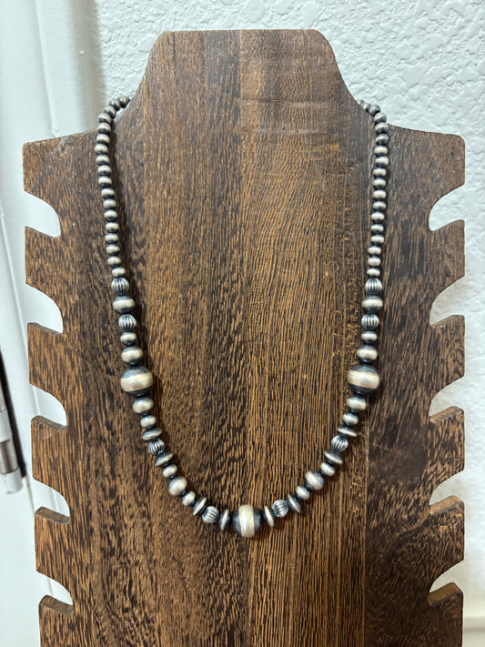 18” + 2” Graduated Sterling Pearls and Melons