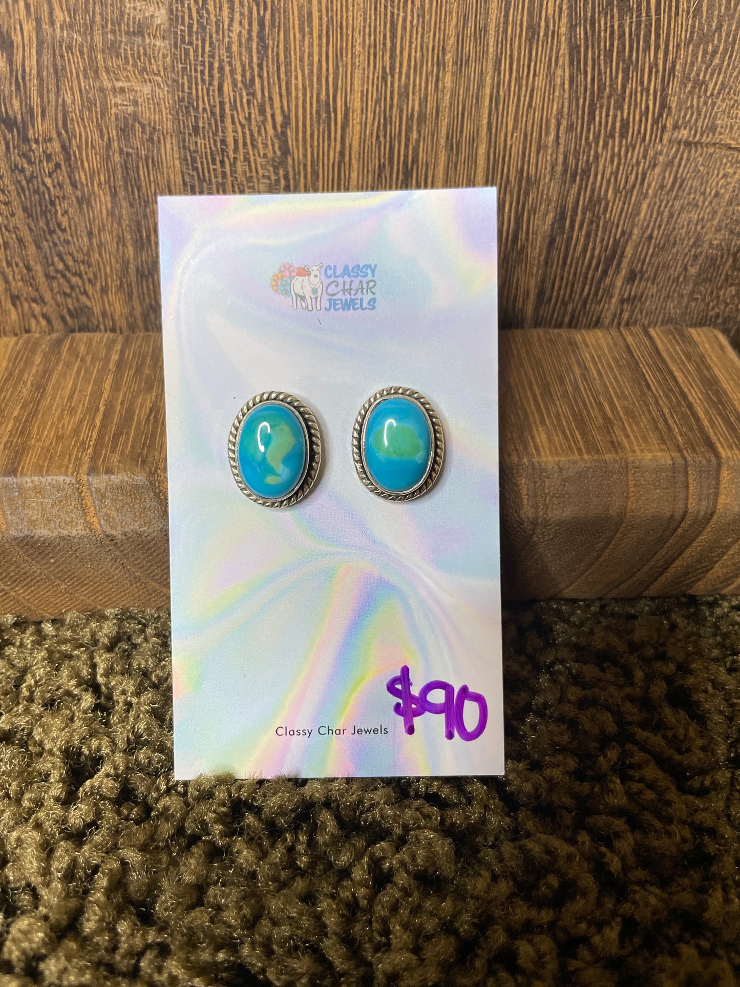 Navajo Handmade Sonoran Gold Earrings