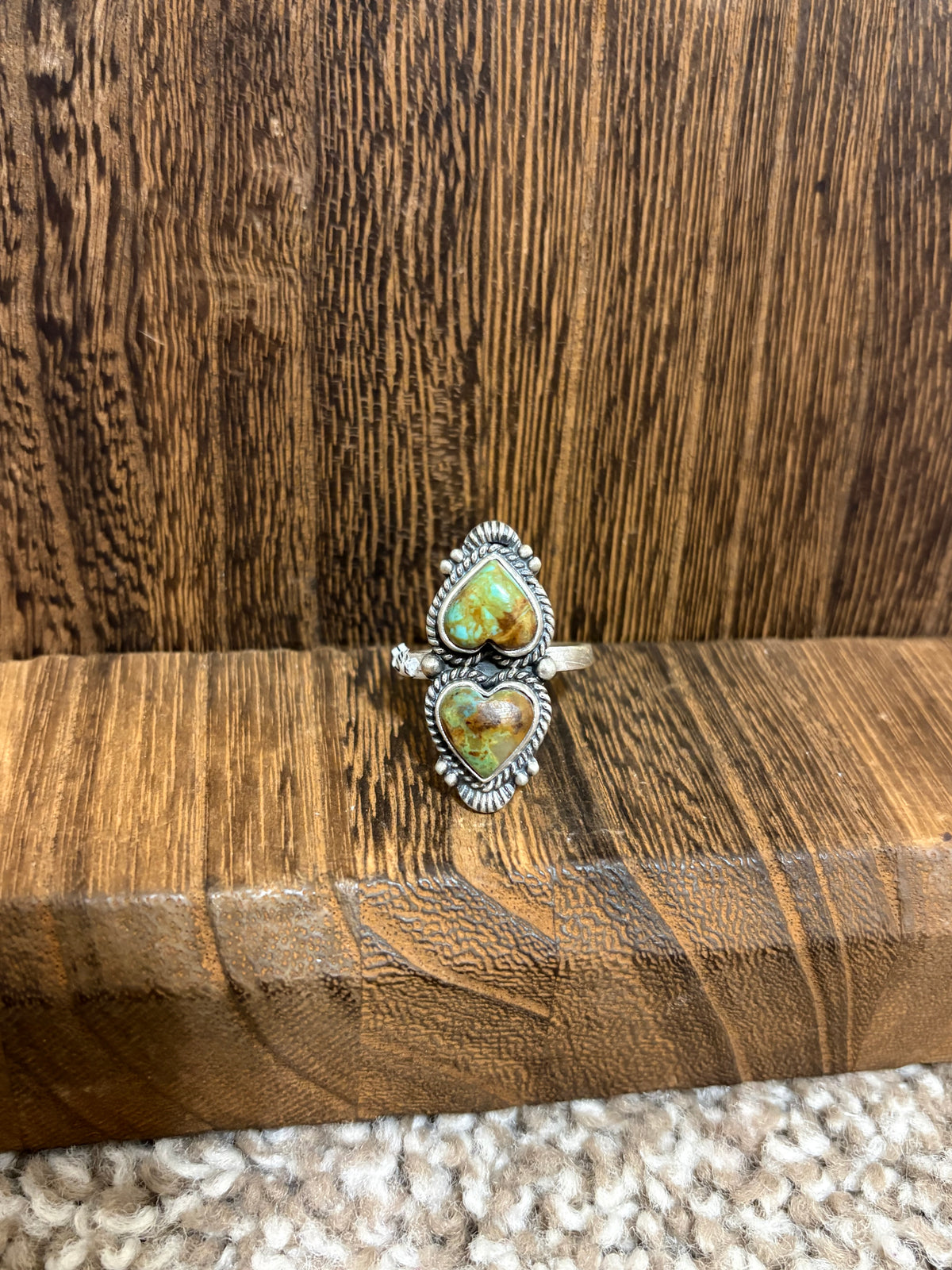 Royston 2 Stone Heart Ring