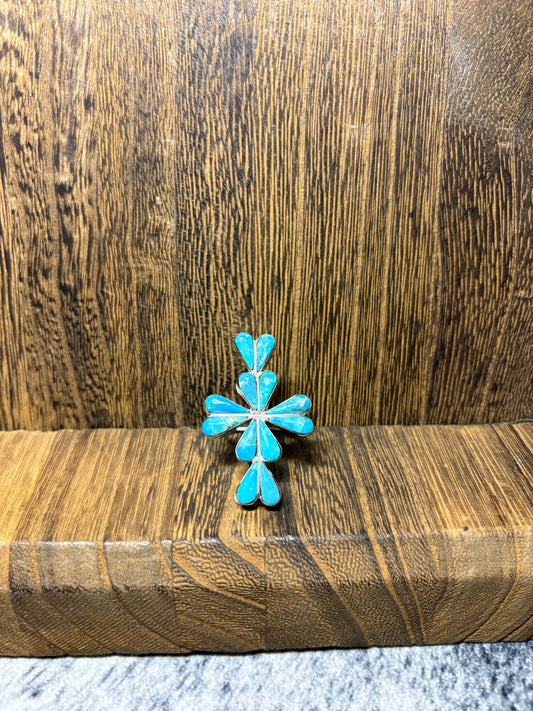 Turquoise Large Cluster Ring