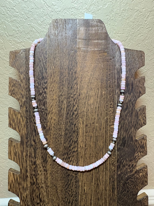 18” + 2” Pink Conch w/ Sterling Pearls #2