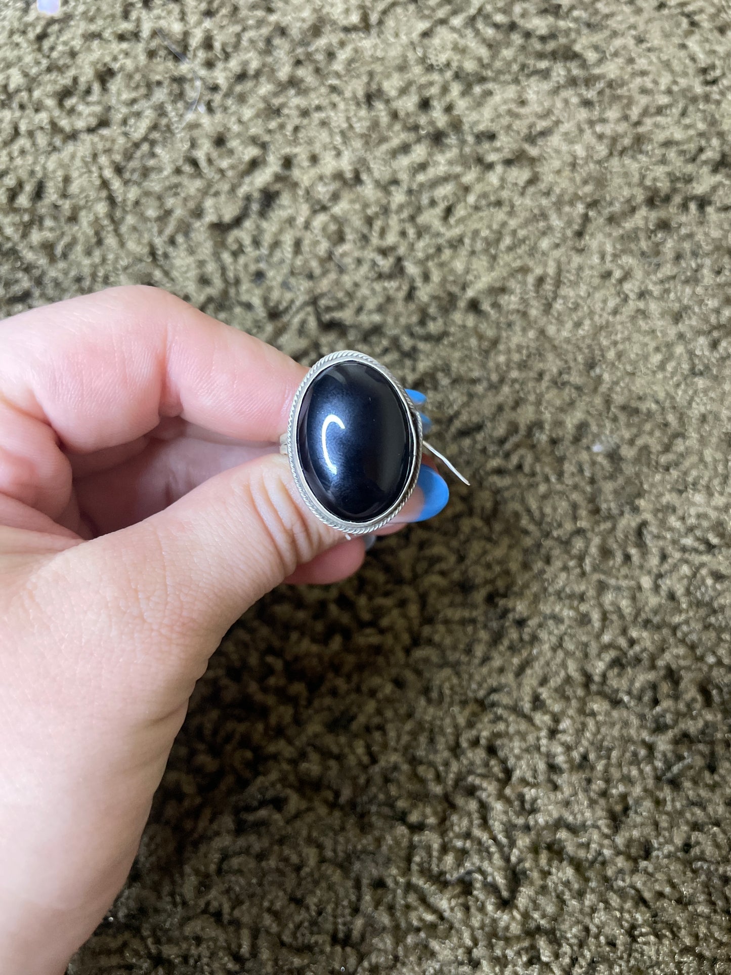 Black Onyx Oval Ring