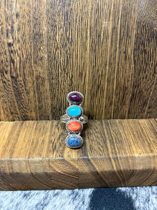 Multi Stone Crawler Ring
