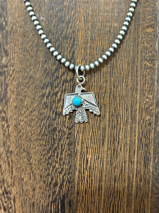 Navajo Handmade Thunderbird Pendant