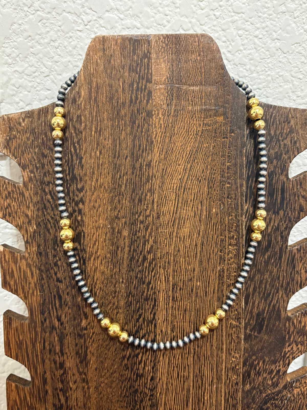 16” + 2” 14k Gold Plated Beads & 4mm Sterling Pearls